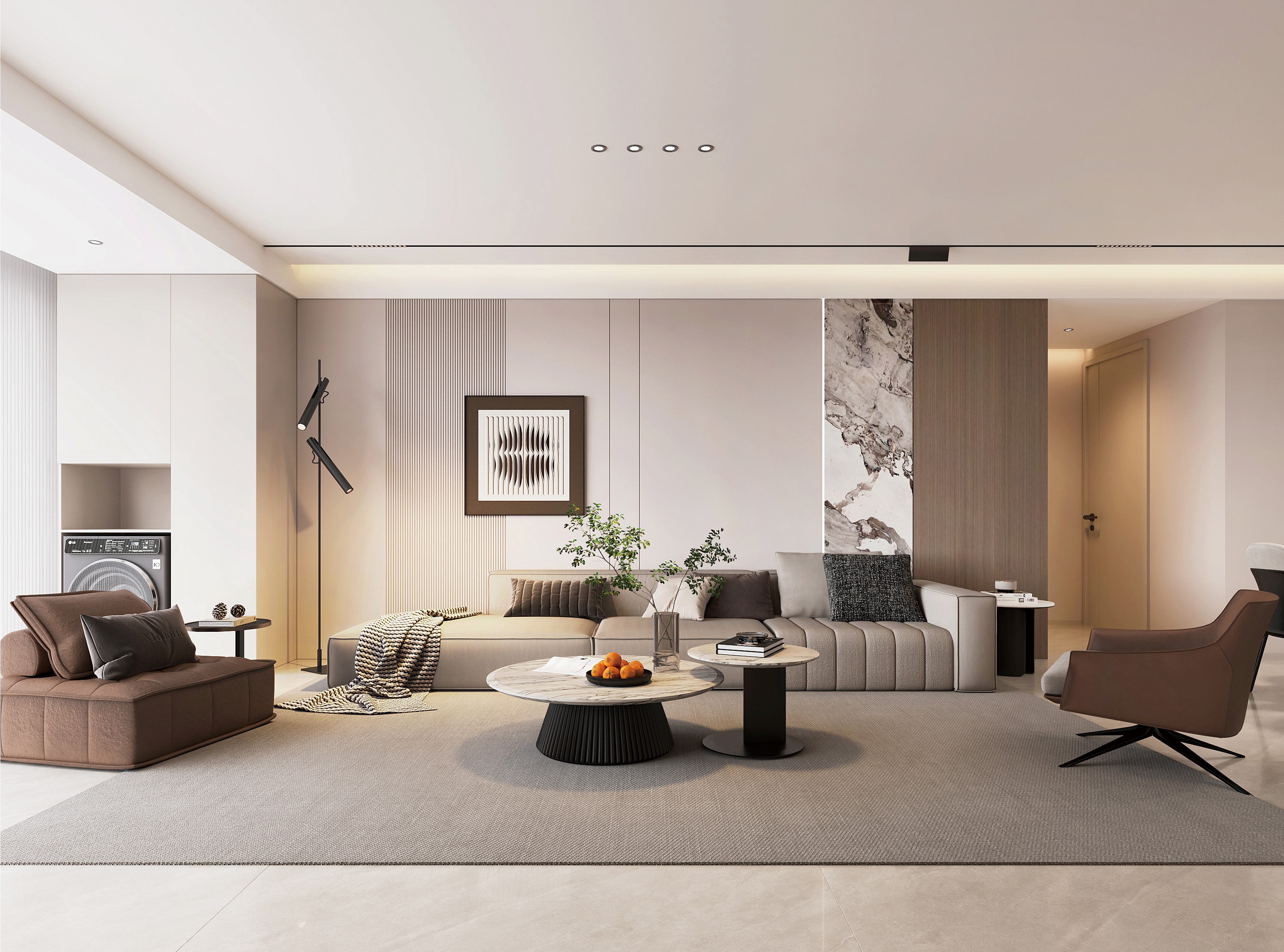 中房花語軒 | 超有腔調(diào)的137㎡現(xiàn)代風(fēng)，審美無敵了！