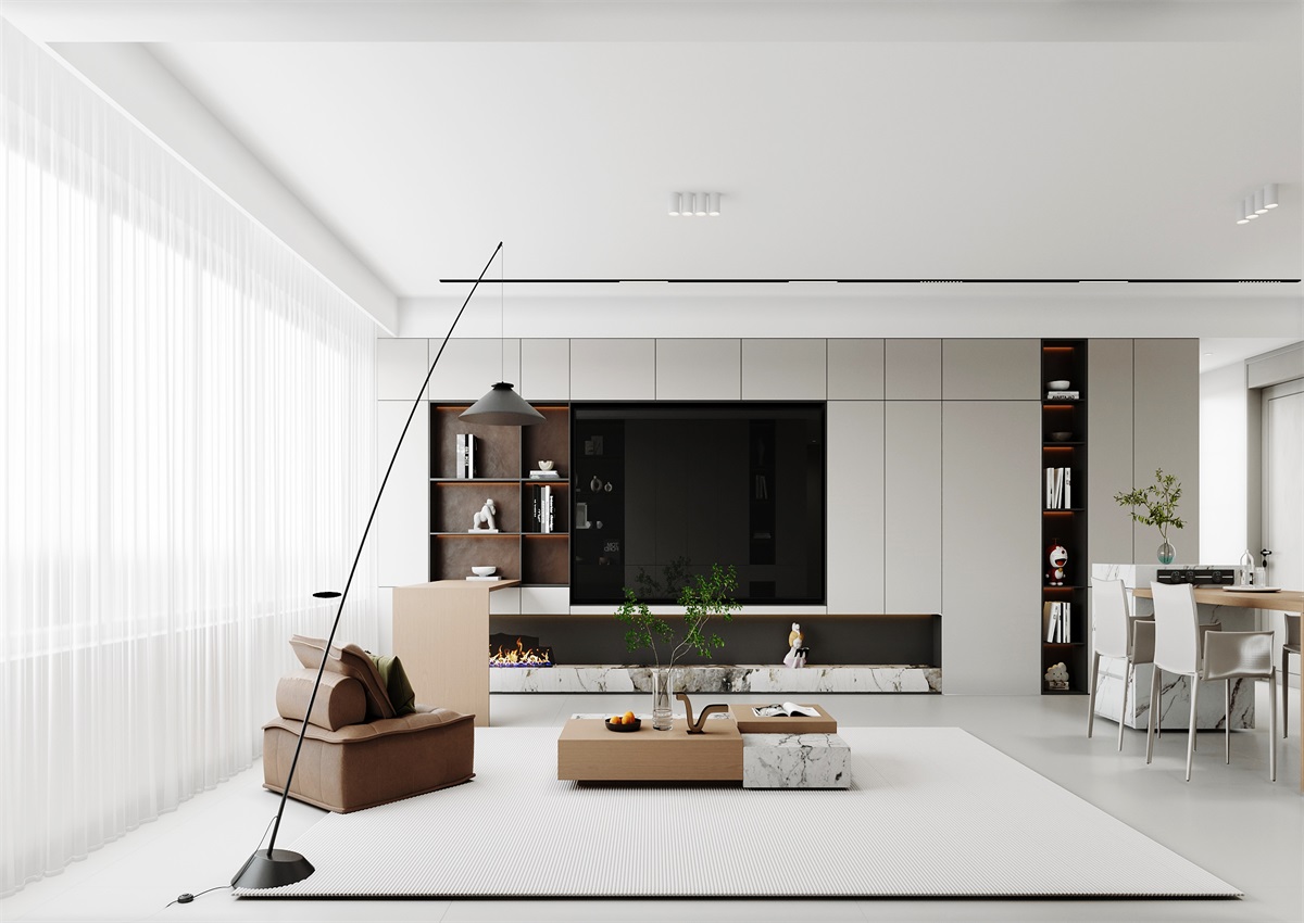 中海華樾143㎡ | 三口之家的極簡(jiǎn)主義，審美+功能雙雙在線(xiàn)！