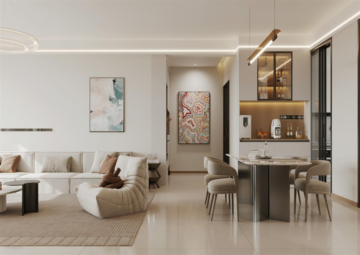 玉庭華府142㎡ | 給喧囂世界按下暫停鍵，現(xiàn)代簡(jiǎn)約風(fēng)的松弛感誰(shuí)能拒絕！