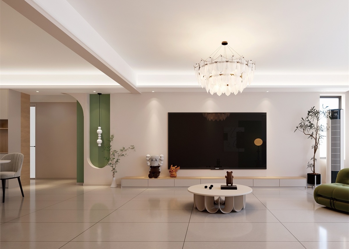 中海河山郡 | 133㎡輕法式浪漫，『奶油白+薄荷綠』美的剛剛好！