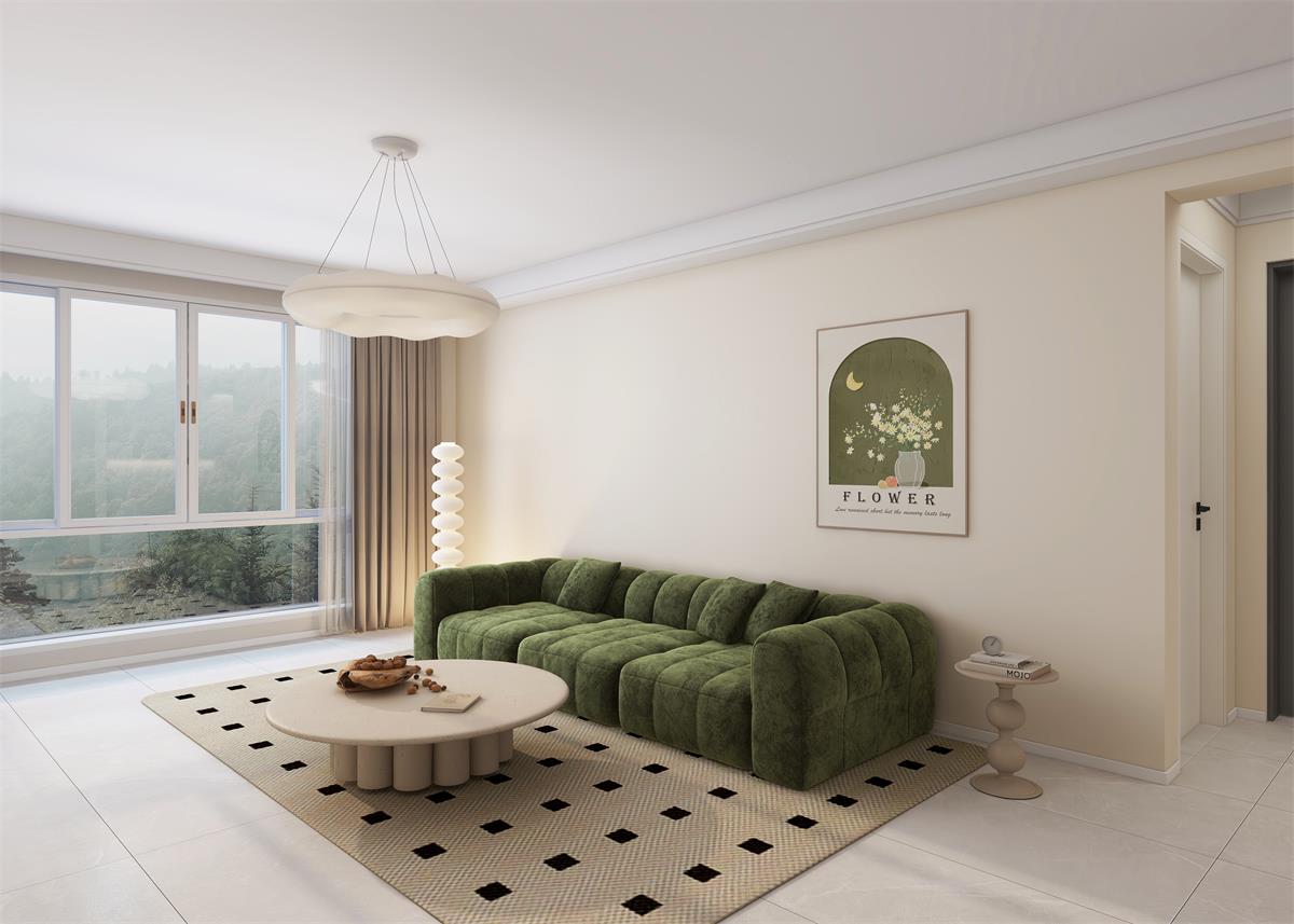 泰雲(yún)庭116㎡ | 奶油白+橄欖綠打造的輕法式小家，清新又自然！